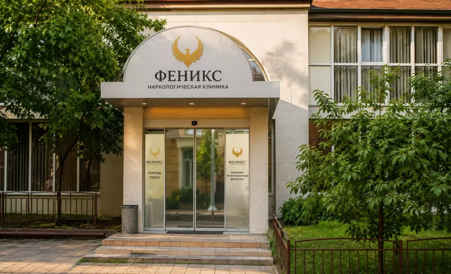 Вход в наркологическую клинику «Феникс» в Воткинске
